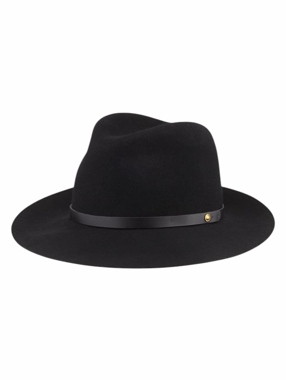 Rag & Bone Floppy Brim Wool Fedora Hat – Black